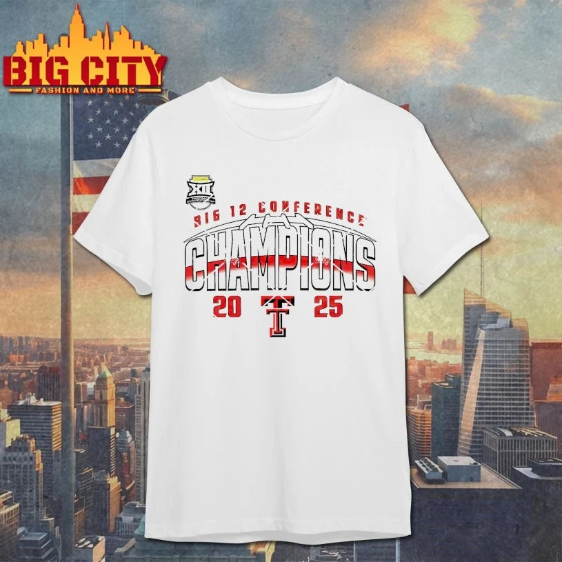 Texas Tech Red Raiders Big 12 Football Champions 2025 Logo Shirt