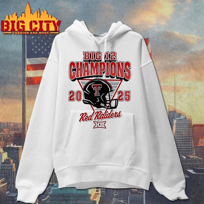 Texas Tech Red Raiders Big 12 Football Champions Helmet 2025 Shirt