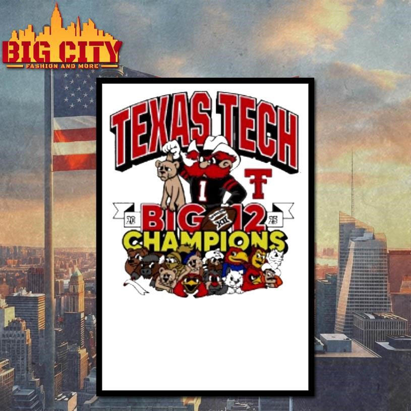 Texas Tech Red Raiders Big 12 Football Champs Mascots Winner Shirt