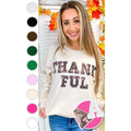Thankful Sequin Graphic Sweatshirt T-Shirts, Hoodie | PureTeeCo.com