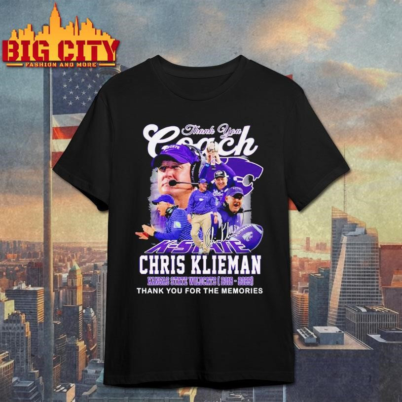 Thanks You Coach Chris Klieman Kansas State Wildcats 2019-2025 Shirt