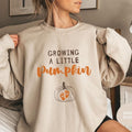 Thanksgiving Fall Pregnancy Announcement Sweatshirt, Funny Pregnancy reveal shirt, mom to be crewneck , cute baby feet...