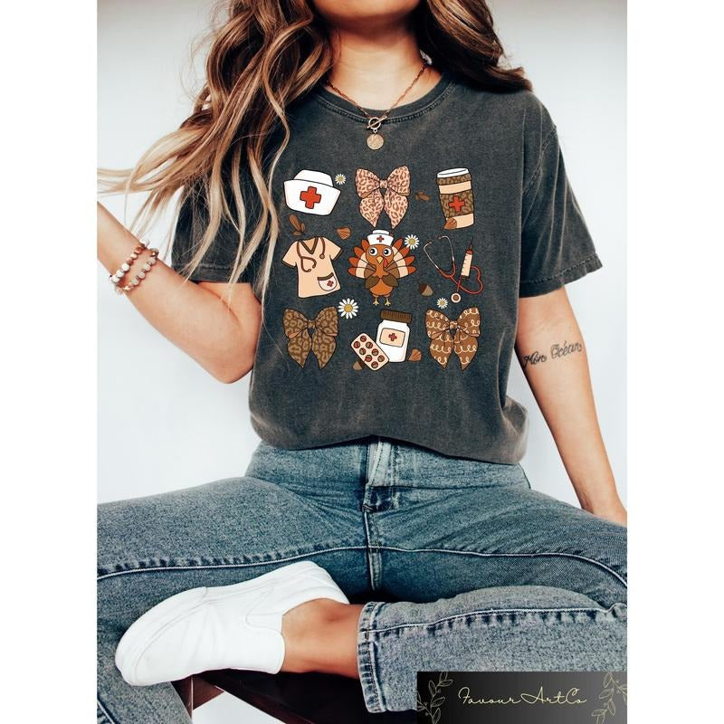 Thanksgiving Nurse Shirt, Nurse Thanksgiving Sweatshirt, Cute Funny Nurse Thanksgiving Shirt, RN CNA Emergency Department...