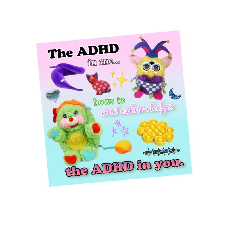The ADHD in me clown Furby sticker, 4x4 inches, XL in size T-Shirts, Hoodie, Sweatshirt | PureTeeCo.com