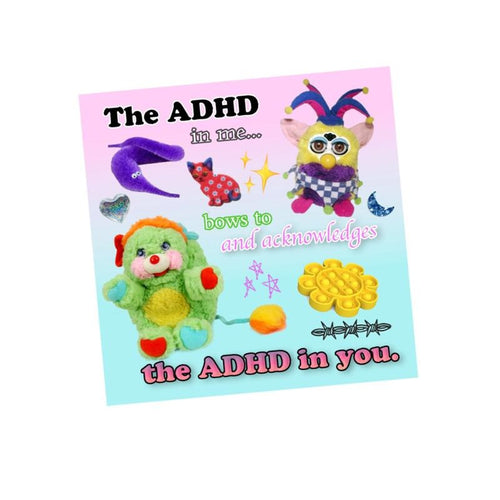 The ADHD in me clown Furby sticker, 4x4 inches, XL in size T-Shirts, Hoodie, Sweatshirt | PureTeeCo.com