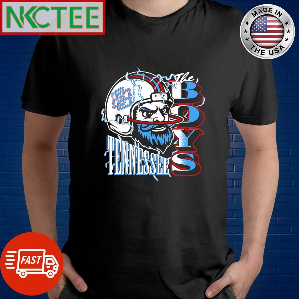 The Boys Tennessee Lightning football helmet head shirt