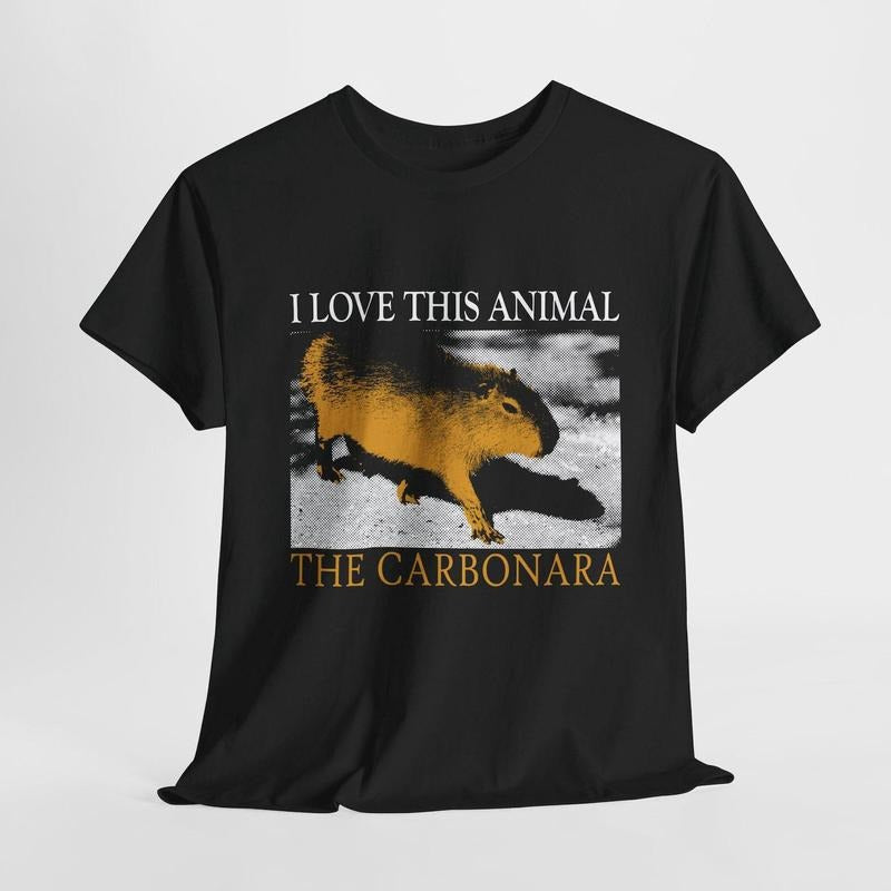 The Carbonara Capybara T-Shirt Hoodie, Sweatshirt | PureTeeCo.com