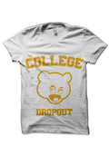 The College Dropout White T-Shirt Hoodie, Sweatshirt | PureTeeCo.com