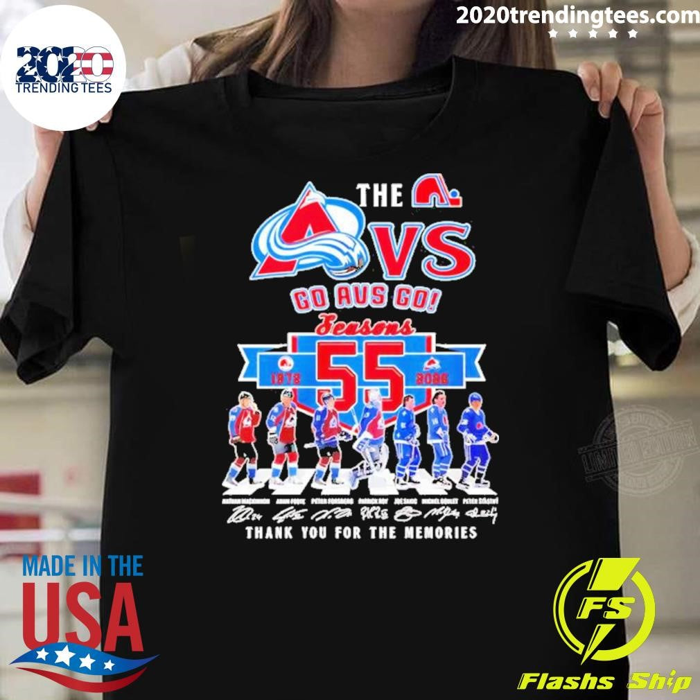 The Colorado Avalanche Go Avs Go 55th Seasons 1972-2026 Thank You For The Memories Players Signatures Shirt