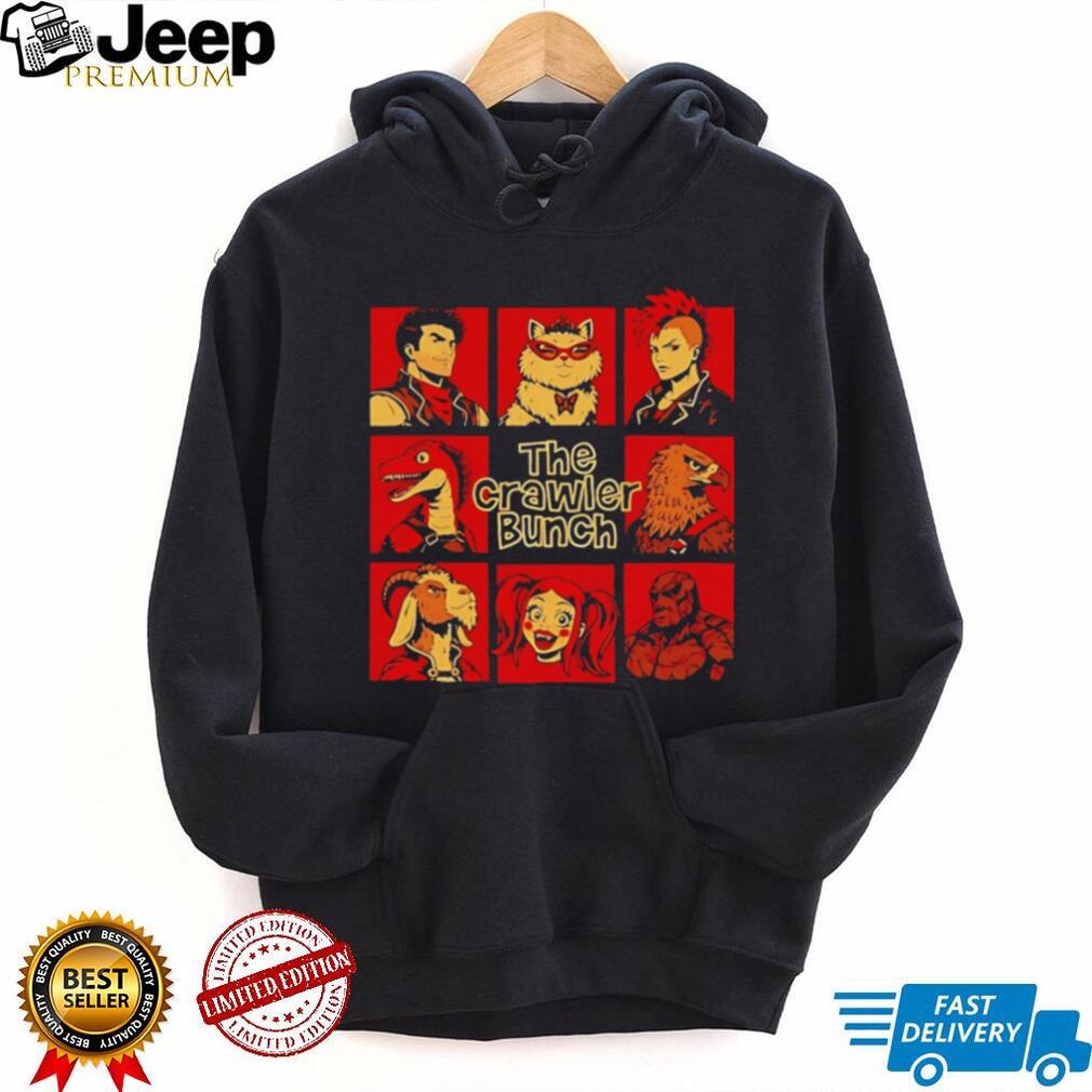 The Crawler Bunch characters squad shirt
