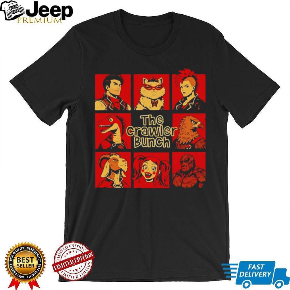 The Crawler Bunch characters squad shirt