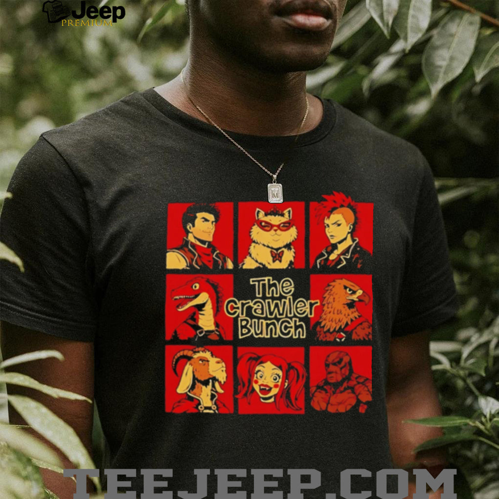 The Crawler Bunch characters squad shirt