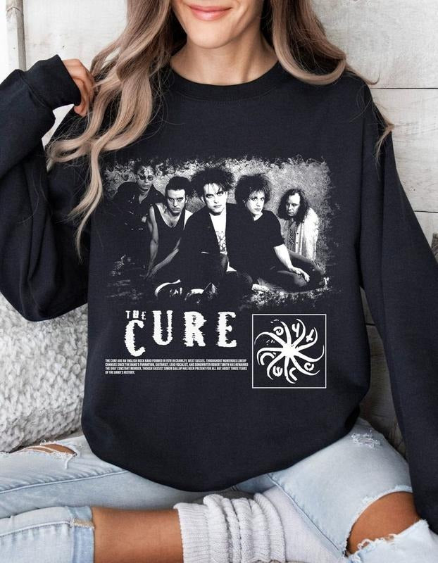 The Cure Band Sweatshirt Vintage Music band 90s T-Shirts, Hoodie | PureTeeCo.com