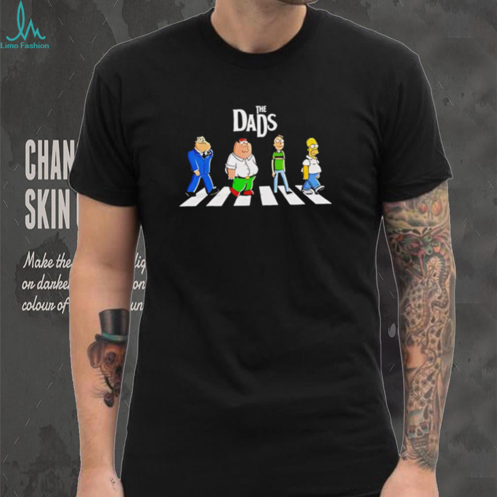 The Dads Abbey Road cartoon characters shirt