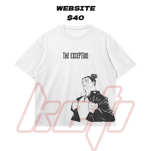 'The Exception' Todo Oversized Boxy Cotton T-Shirt Casual Crewneck JuJutsu Kaisen Hoodie, Sweatshirt | PureTeeCo.com