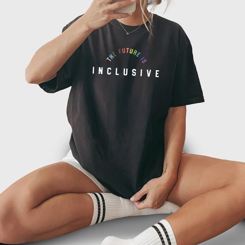 The Future is Inclusive Shirt, Rainbow Pride Tee, Trans Rights Top, LGBTQ Gift, Progress Pride Shirt, Social Justice...