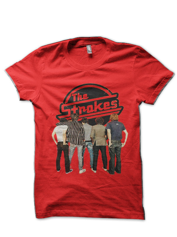 The Strokes Red T-Shirt Hoodie, Sweatshirt | PureTeeCo.com