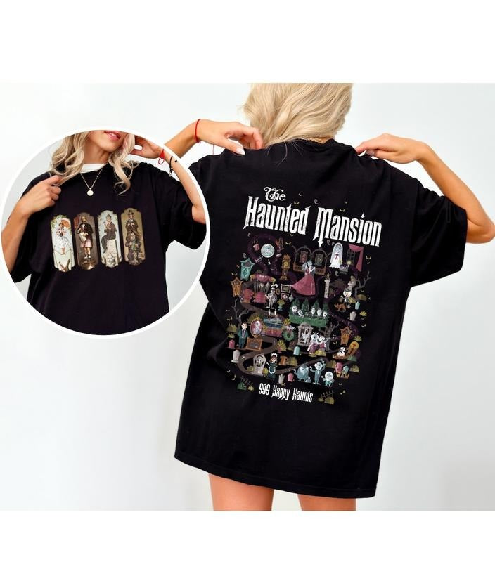 The Haunted Mansion Map Shirt, Oversized Shirt, Retro The Haunted Mansion Map Hoodie, Sweatshirt | PureTeeCo.com