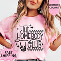 The Homebody Club Shirt, Comfort Colors, Christmas Coquette Shirt, Women's Holiday Tee, Casual Comfy Graphic Hoodie,...