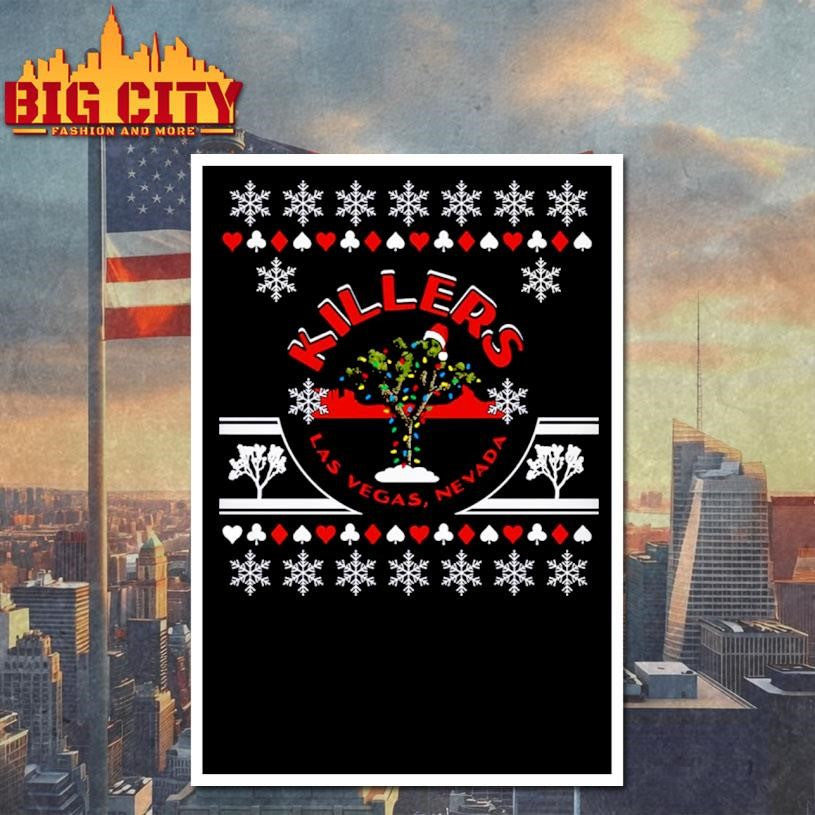 The Killers Holiday Tree Crewneck Las Vegas Nevada Holiday Ugly Shirt