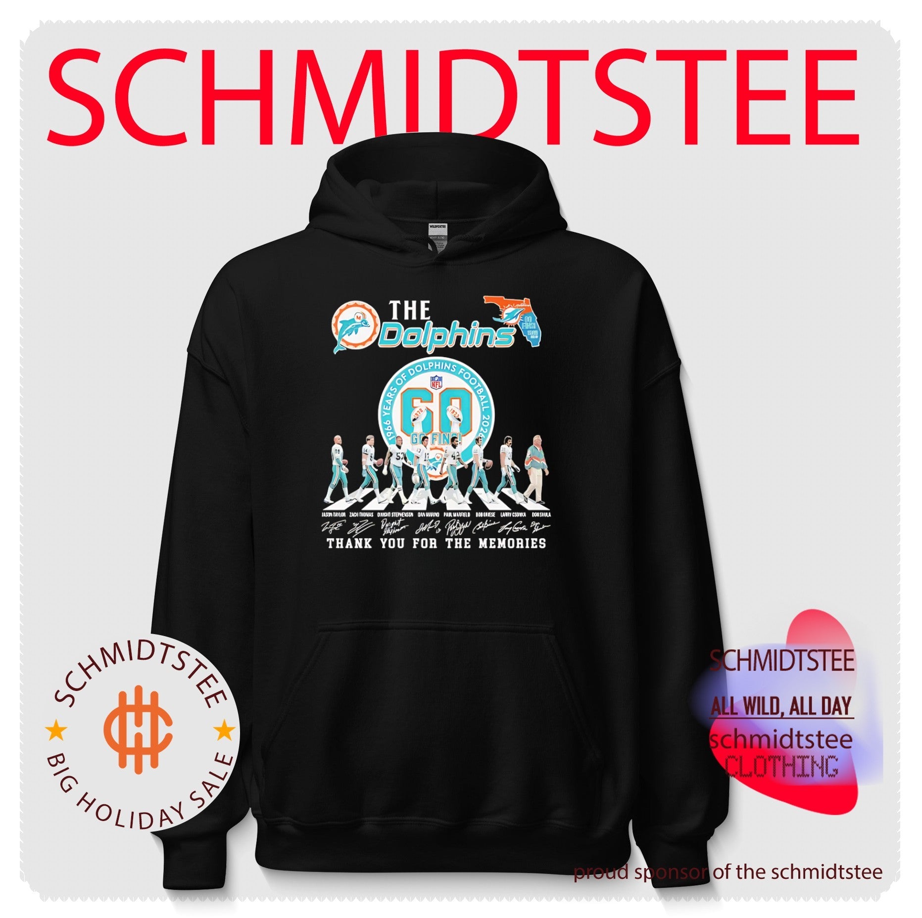 The Miami Dolphins 60th Anniversary Abbey Road thank you for the memories shirt