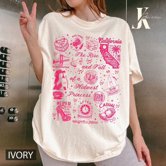 The Midwest Princess Shirt, Chappell Roan T-Shirt, Pink Pony Club Shirt, Midwest Princess 2024 Tour Tee, Chappell Roan Merch, Hot To Go Shirt, The Rise and Fall of a Midwest Princess Shirt