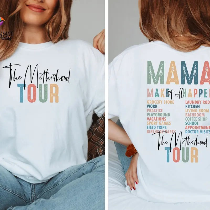 The Motherhood Tour Shirt Gift For Mama Motherhood Shirt Mother's Day Shirt Gift Unisex Sweatshirt Hoodie | PureTeeCo.com