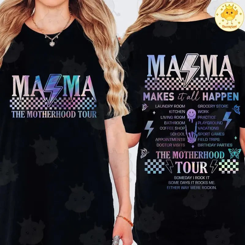 The Motherhood Tour Shirt, Some Days I Rock It shirt, Mama Tour shirt, Mother's Day gift Hoodie, Sweatshirt | PureTeeCo.com