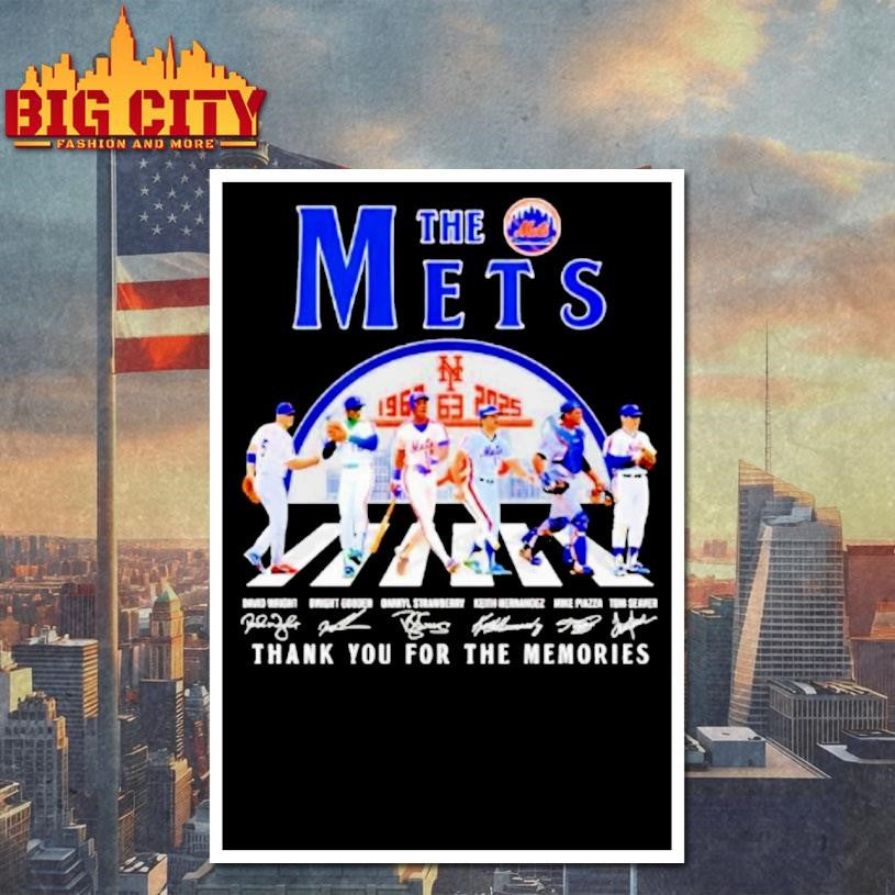 The New York Mets X Abbey Road Former Players Signatures Shirt
