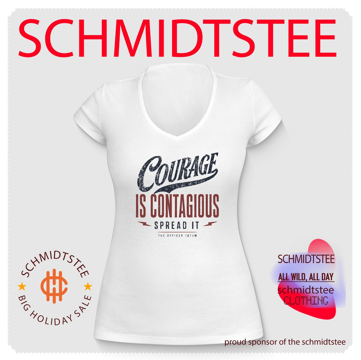 The Officer Tatum Courage Is Contagious Spread It shirt