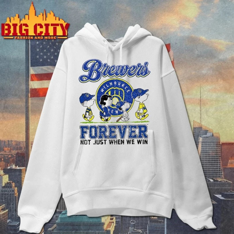 The Peanuts Milwaukee Brewers forever not just when We win shirt