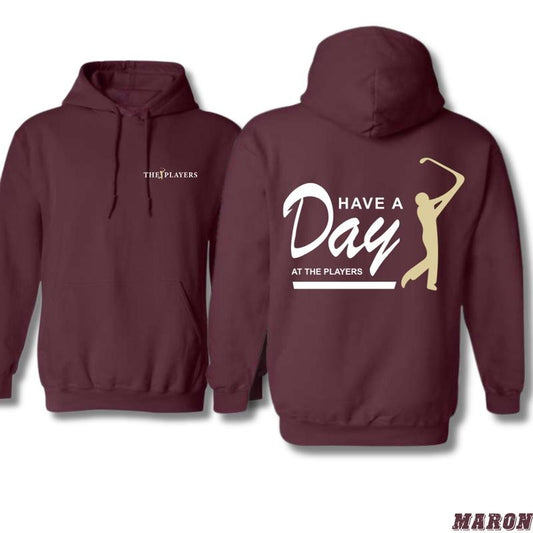 The Players Golf Hoodie - Stylish Design with Golf Graphics and Bold "Have a Day" Quote, Perfect for Golf Fans, Unisex Hoodie, Menswear Tops Long Sleeve Sweatshirts