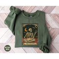 The Reader Tarot Card Shirt, Skeleton Reading Sweatshirt, Unisex Tarot Card Shirt, Book Lover Gift, Bookish Sweater,...