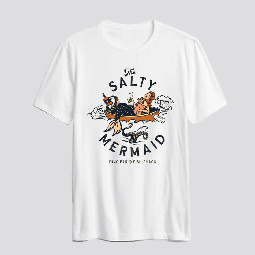 The Salty Mermaid Dive Bar & Fish Shack Retro T Shirt SN Hoodie, Sweatshirt | PureTeeCo.com