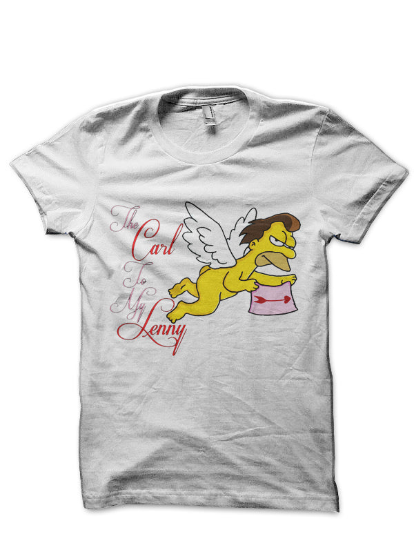 Simpsons Relationship Goals: Lenny White T-Shirt Hoodie, Sweatshirt | PureTeeCo.com