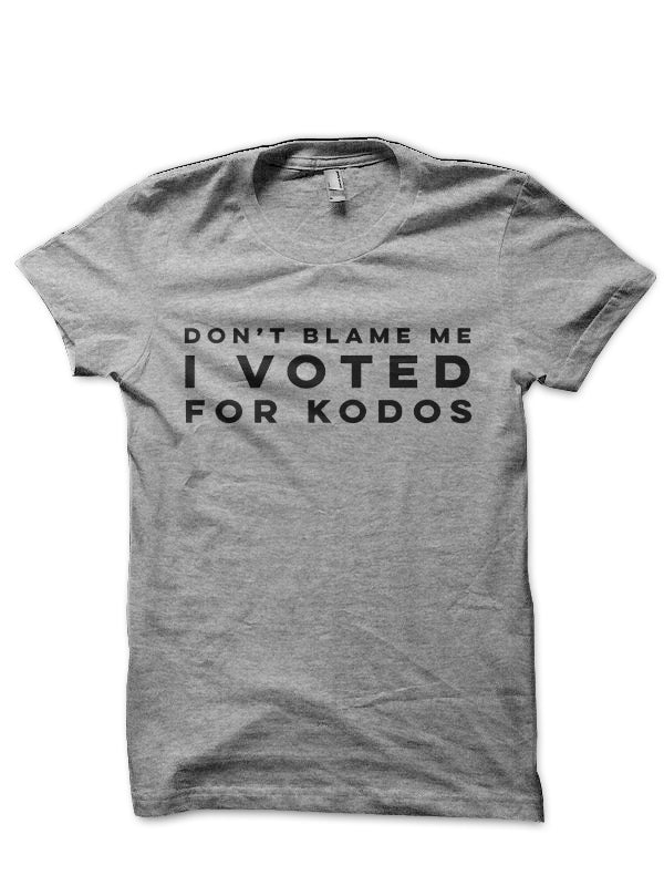 Donâ€™t Blame Me, I Voted for Kodos-The Simpsons Grey T-Shirt Hoodie, Sweatshirt | PureTeeCo.com