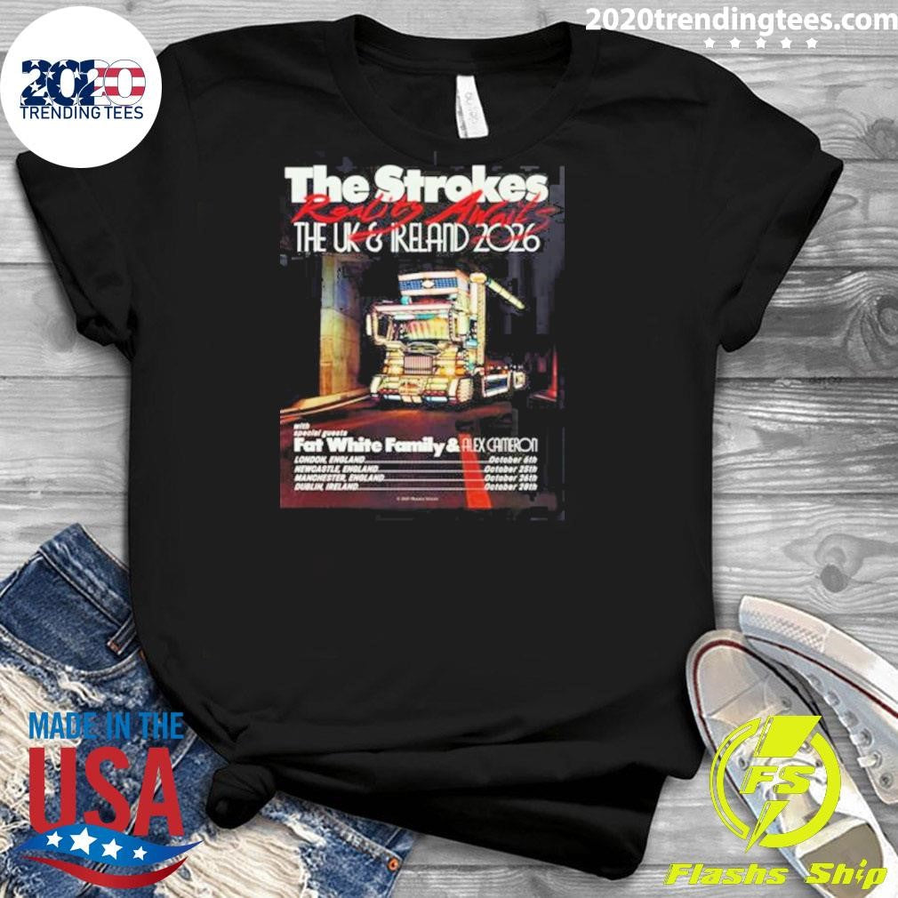 The Strokes Reality Awaits The UK And Ireland 2026 Tour Shirt