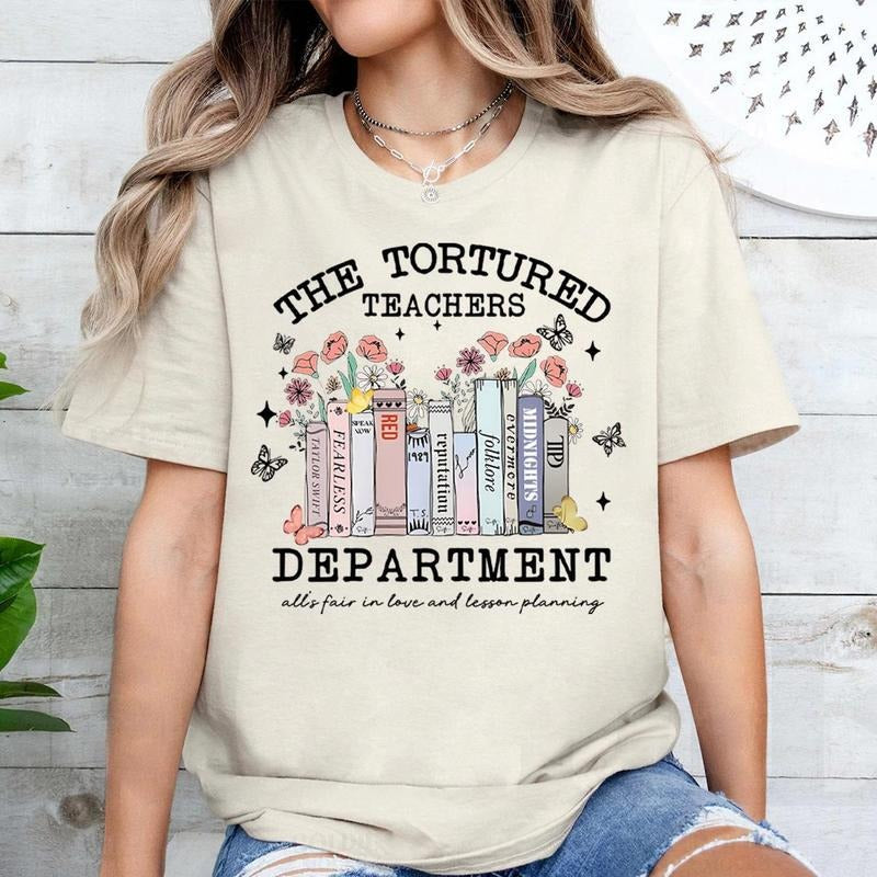 The Tired Teachers Department Shirt All Is Fair, Teacher Gift, Teacher Shirt Funny, Back To School T Shirt, Sweatshirt,...
