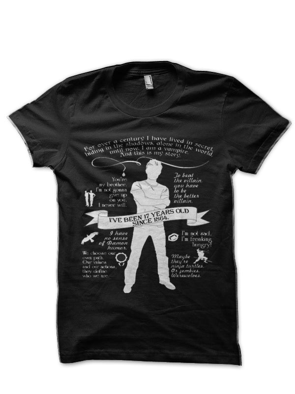 The Vampire Diaries Black T-Shirt Style002 Hoodie, Sweatshirt | PureTeeCo.com