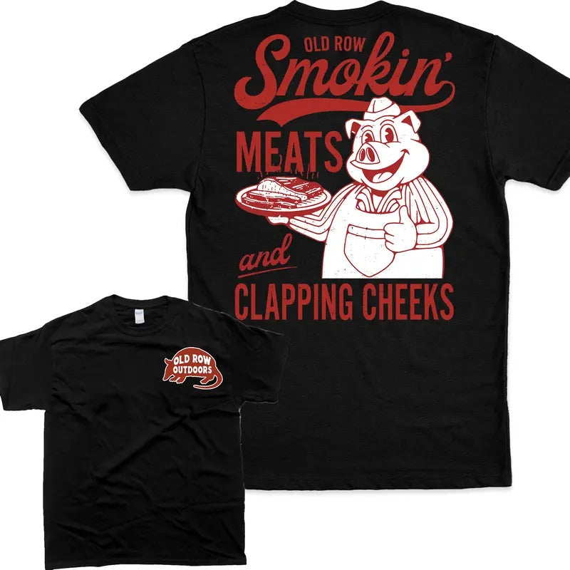 The Vintage Smokin' Meats Tshirt, Unisex Tshirt, Gift For Women And Men, Men's Tshirt, Men's Clothes, Retro Tshirt...
