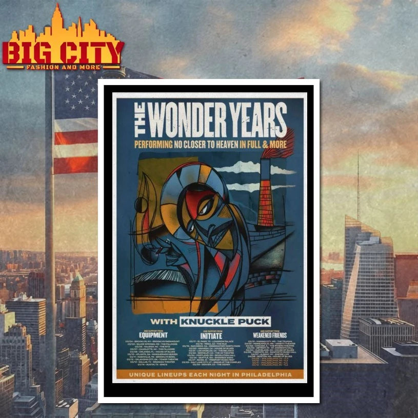 The Wonder Years 2026 No Closer To Heaven Album Concert Poster shirt
