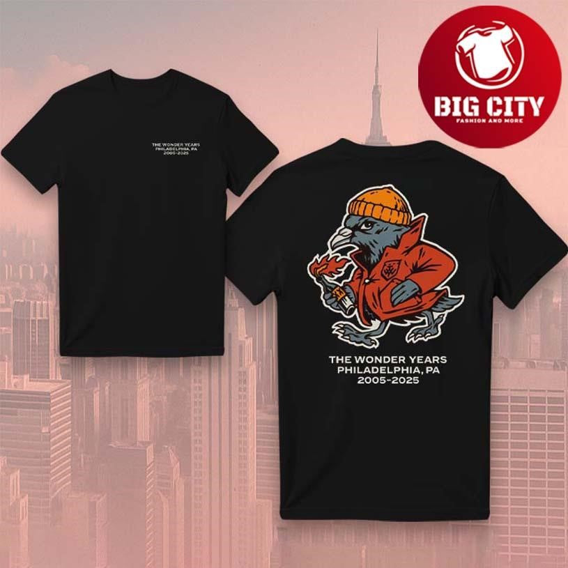 The Wonder Years Philadelphia PA 2005-2025 Anniversary Two Sided Shirt