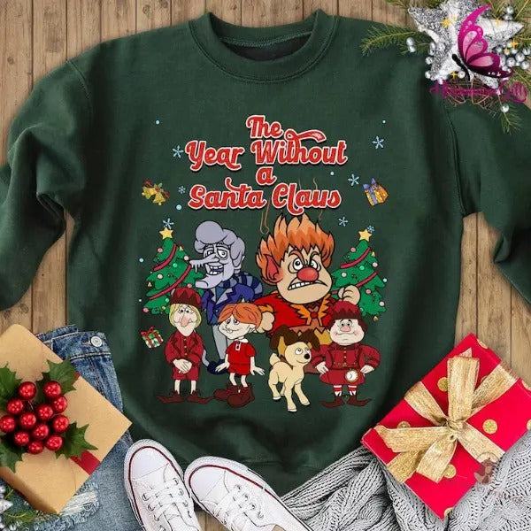 The Year Without Santa Claus Shirt - Unisex Cotton Polyester Sweatshirt - Pullover, Fabric Hoodie | PureTeeCo.com