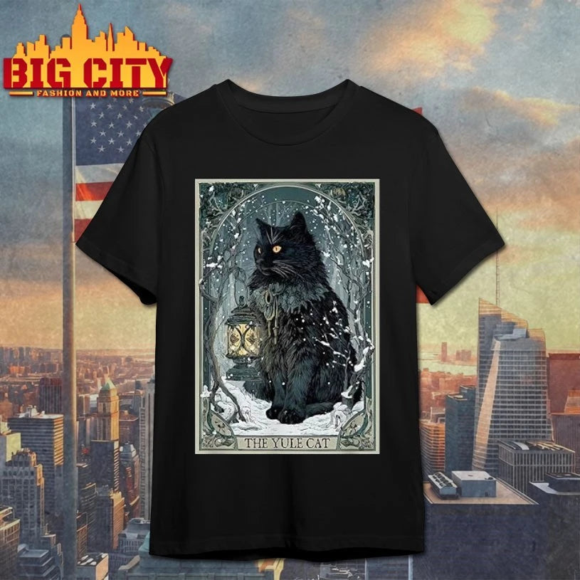 The Yule Cat Tarot Card Dark Christmas poster shirt