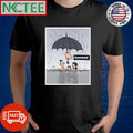 The government held umbrellas to protect people from the rain as their necks were flooded shirt