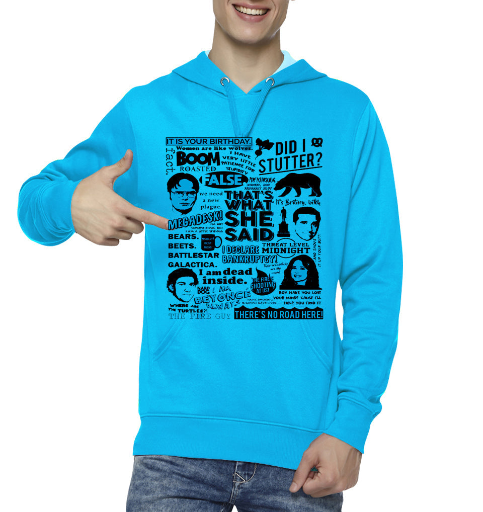 The Office Quotes Light Blue Hoodie T-Shirts, Sweatshirt | PureTeeCo.com
