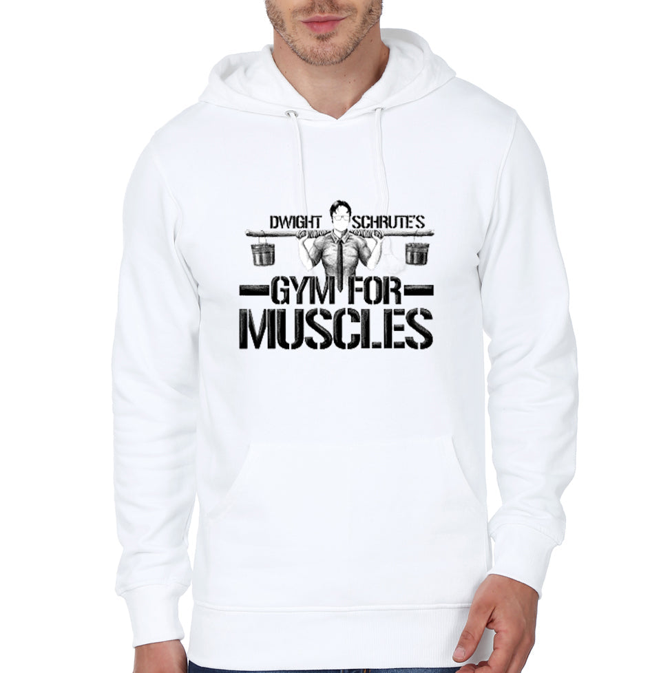 Dwight Schruteâ€™s Gym for Muscles White Hoodie T-Shirts, Sweatshirt | PureTeeCo.com