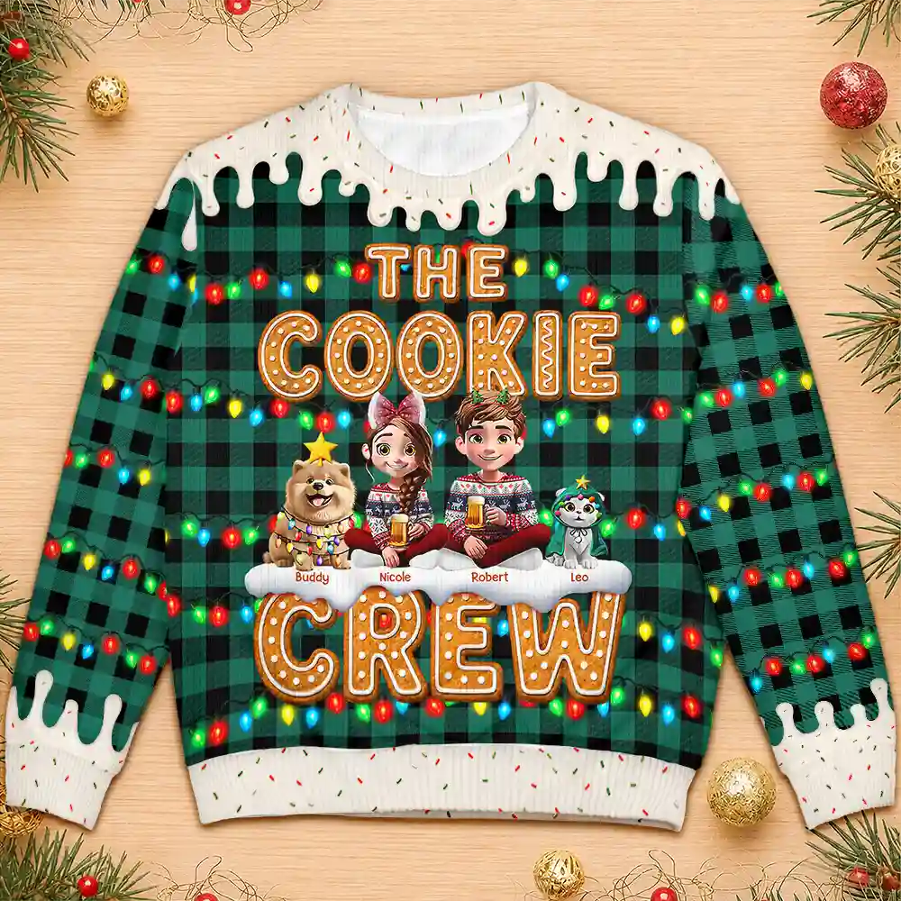 The Cookie Crew Family - Personalized Unisex Ugly Sweater