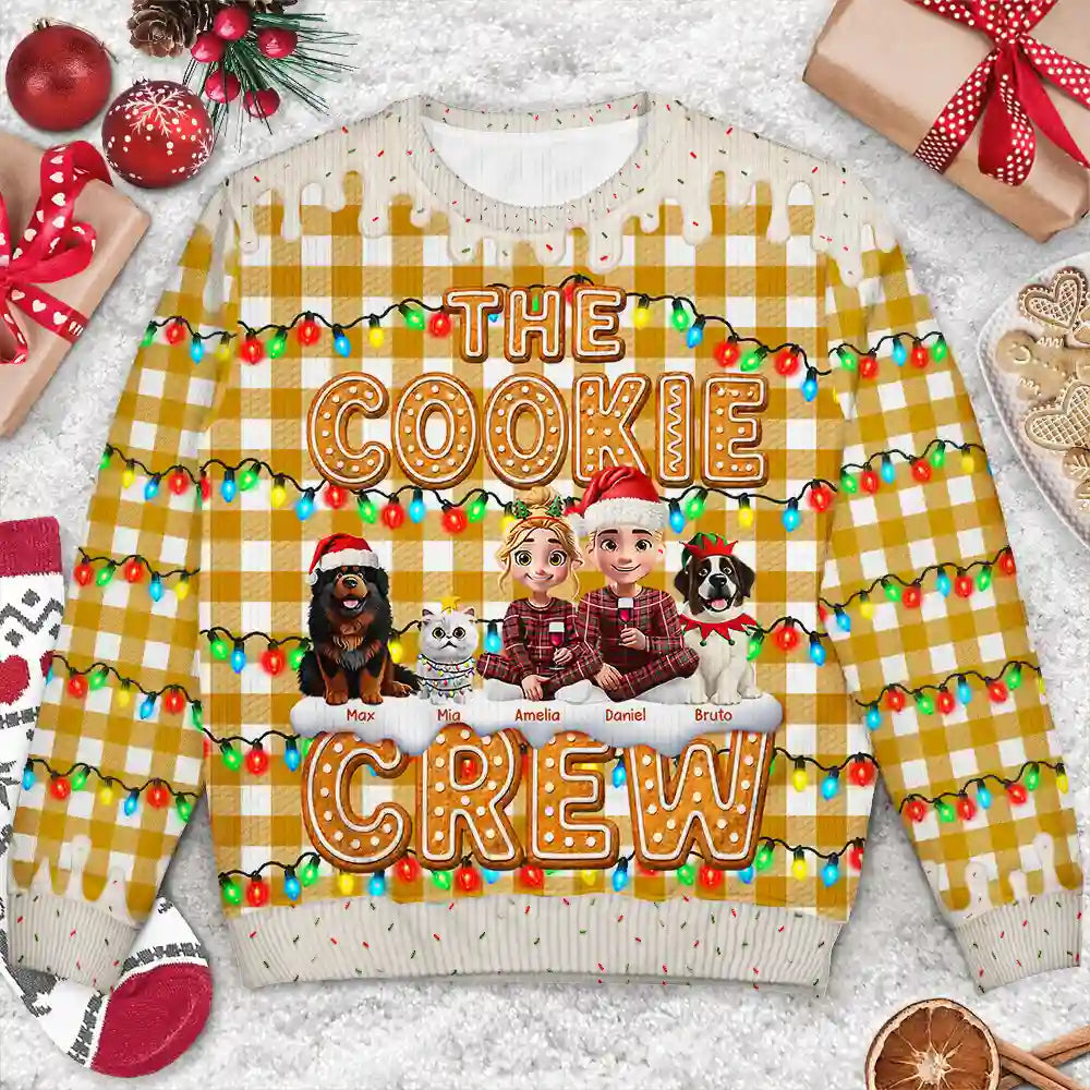 The Cookie Crew Family - Personalized Unisex Ugly Sweater