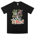 Flower Black T-Shirt Hoodie, Sweatshirt | PureTeeCo.com (Image 1)
